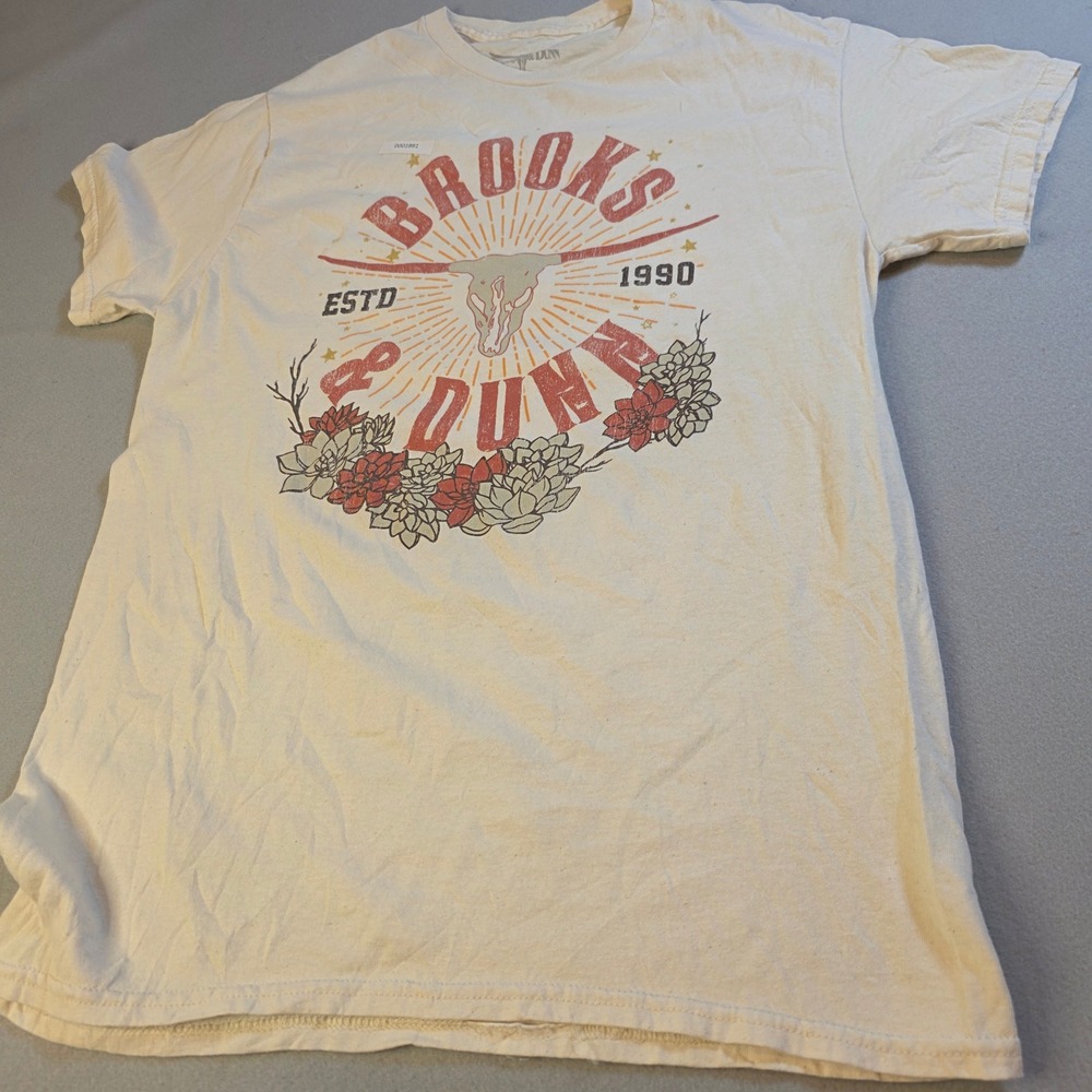 Brooks & Dunn Graphic T-Shirt Mens Large White Country Music 1990 Tee